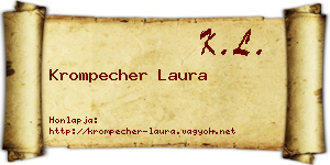 Krompecher Laura névjegykártya